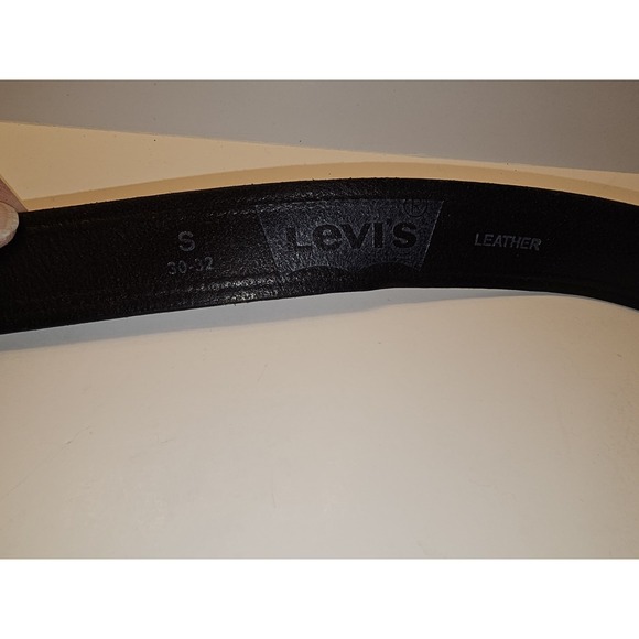 Levi's Leather Belt Black Sizec30/32 - Picture 4 of 7
